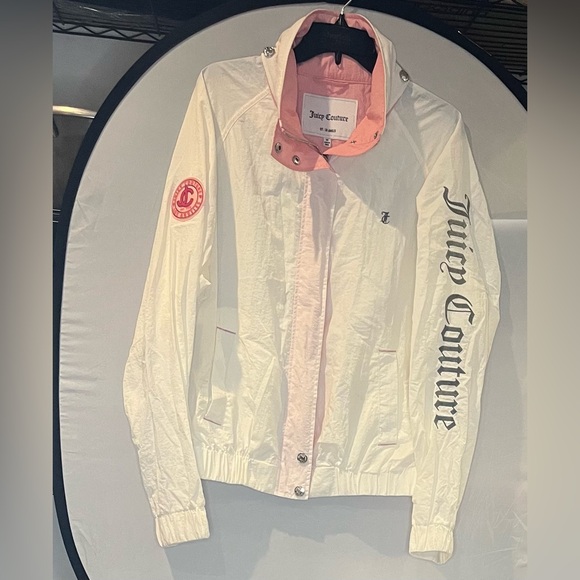 Juicy Couture Jackets & Blazers - Juicy Couture Cream and Pink Utility Jacket
